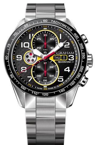GRAHAM LONDON 2STEA.B15A.A26F Silverstone Racing Red Yellow Bracelet replica watch - Click Image to Close